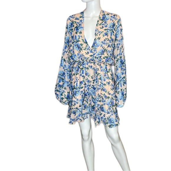 Alexia Admor Kathryn Dress Blue Floral Women’s - Picture 2 of 4